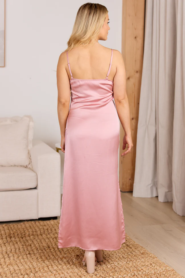 Allie Pink Slip Dress FINAL SALE - Image 4