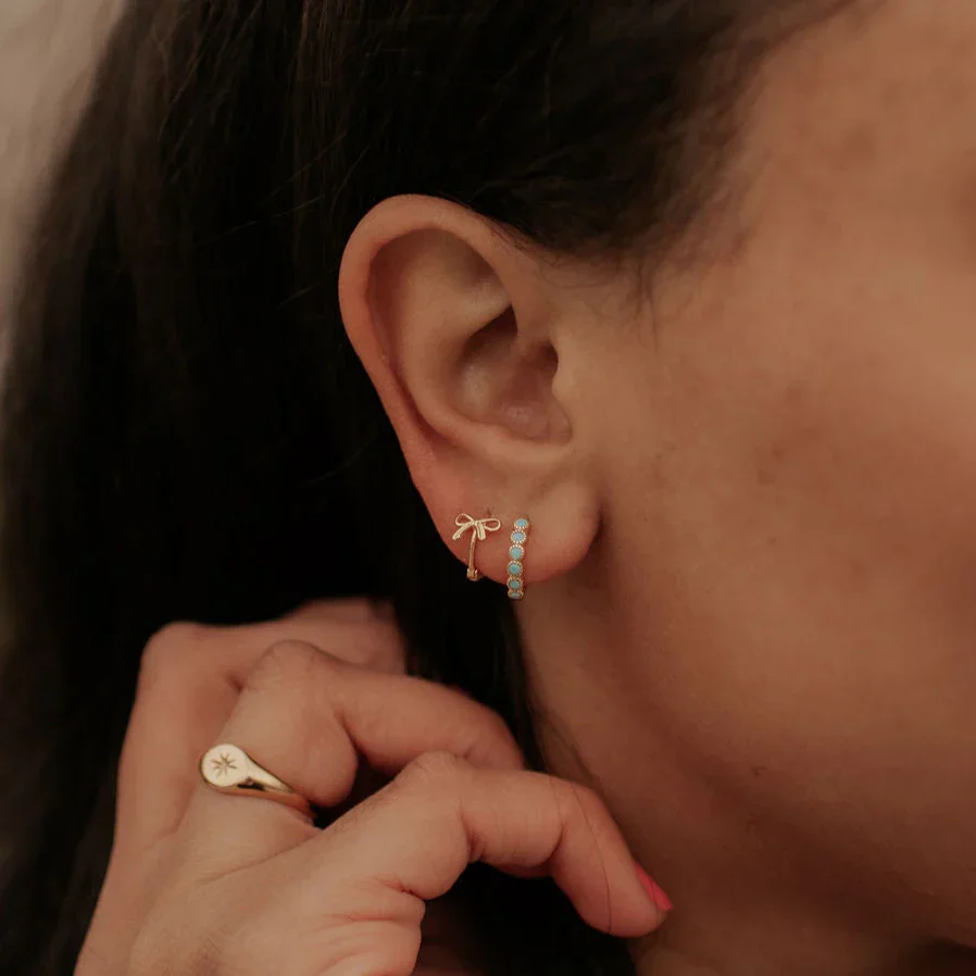 Ava Bow Hoop Earrings - Image 6
