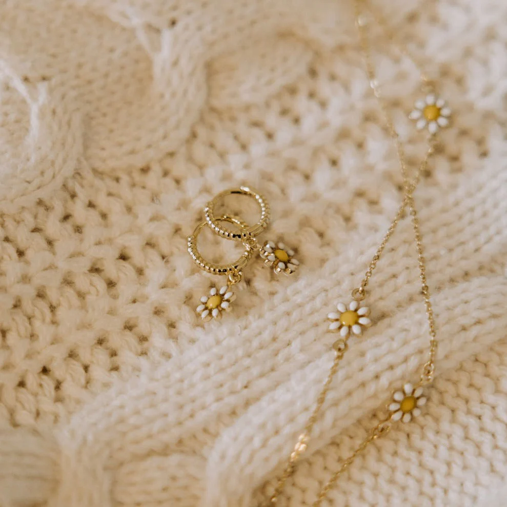 Carolina Daisy Hoop Earrings - Image 3