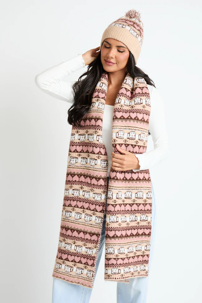 Coffee Break Scarf FINAL SALE