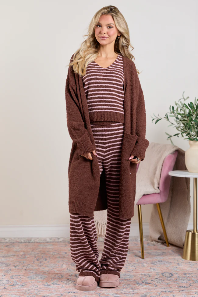 Devin Brown Striped Lounge Tank FINAL SALE - Image 3