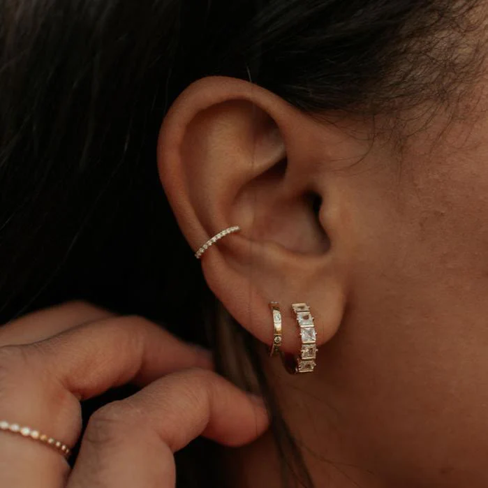 Diana Diamond Hoop Earrings - Image 4