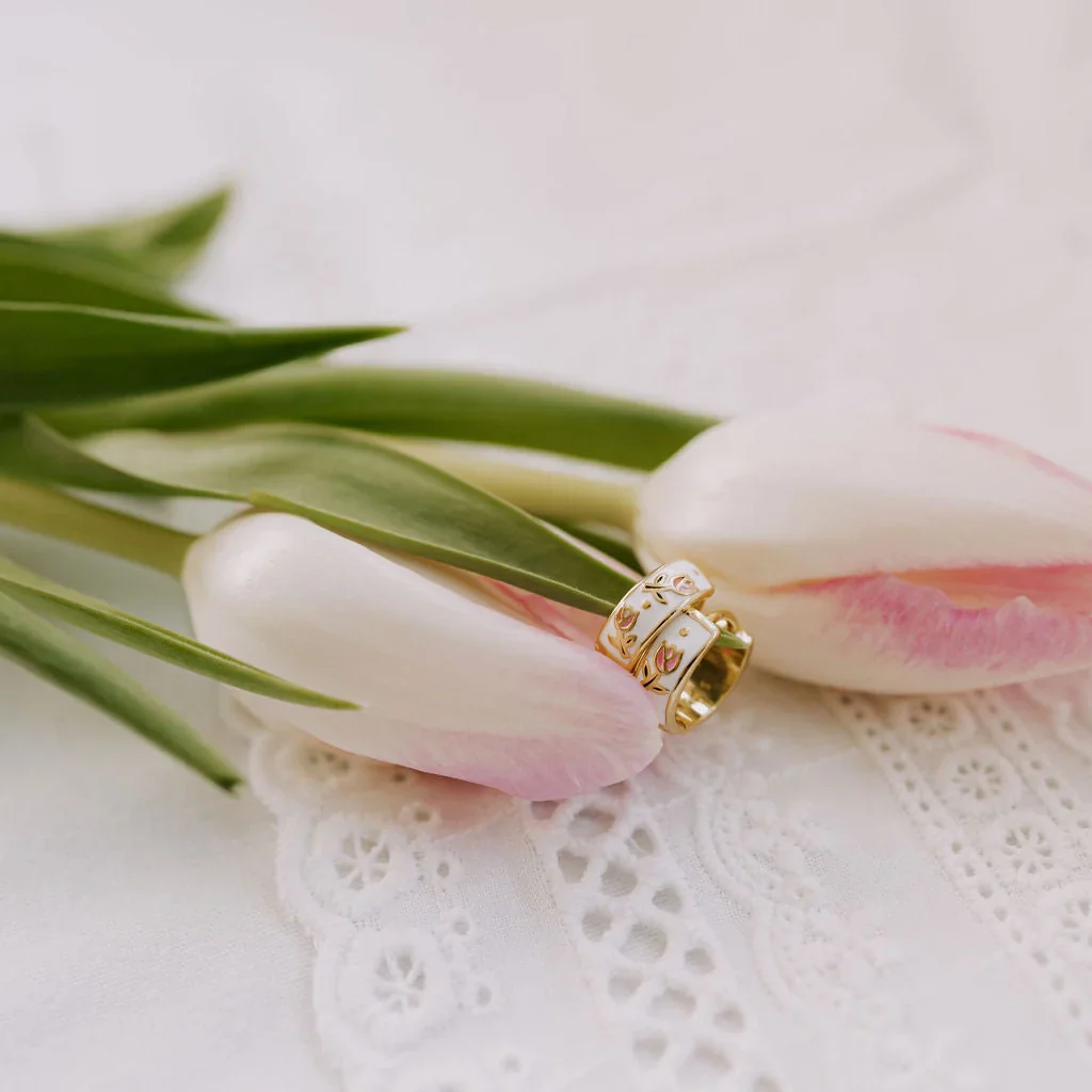 Eloise Tea Cup Hoop Earrings - Image 3