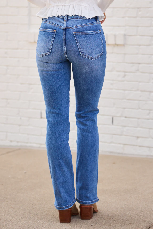 Everest Medium Wash Bootcut Jeans FINAL SALE - Image 5