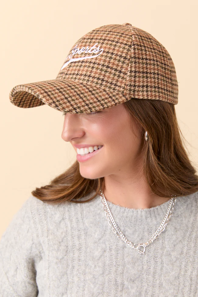 Go Sports Brown Tweed Baseball Cap FINAL SALE - Image 3