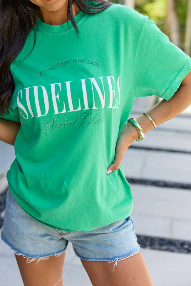 Head In The Game Green Graphic Tee - Image 2