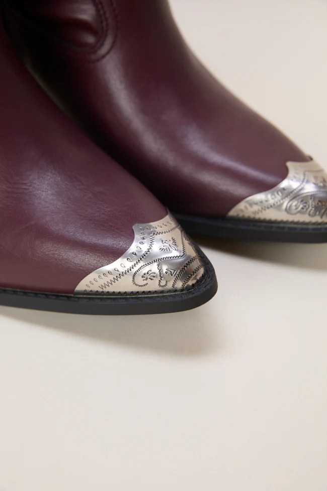 Heather Claret Slouch Boots FINAL SALE - Image 5