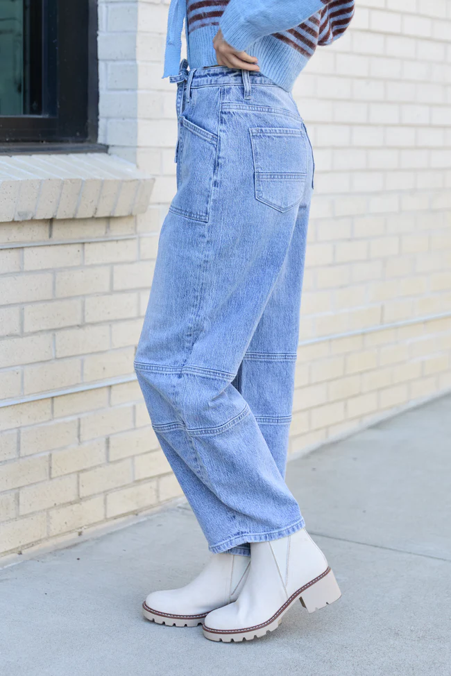 Juno Mid Rise Barrel Jeans FINAL SALE - Image 3