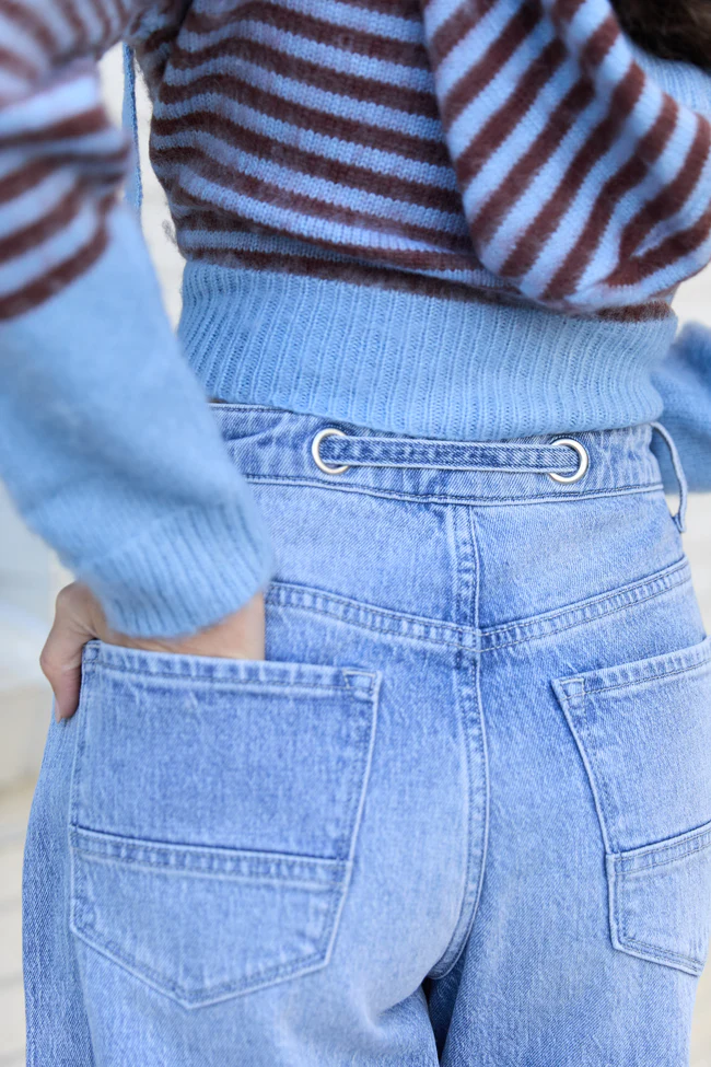 Juno Mid Rise Barrel Jeans FINAL SALE - Image 5