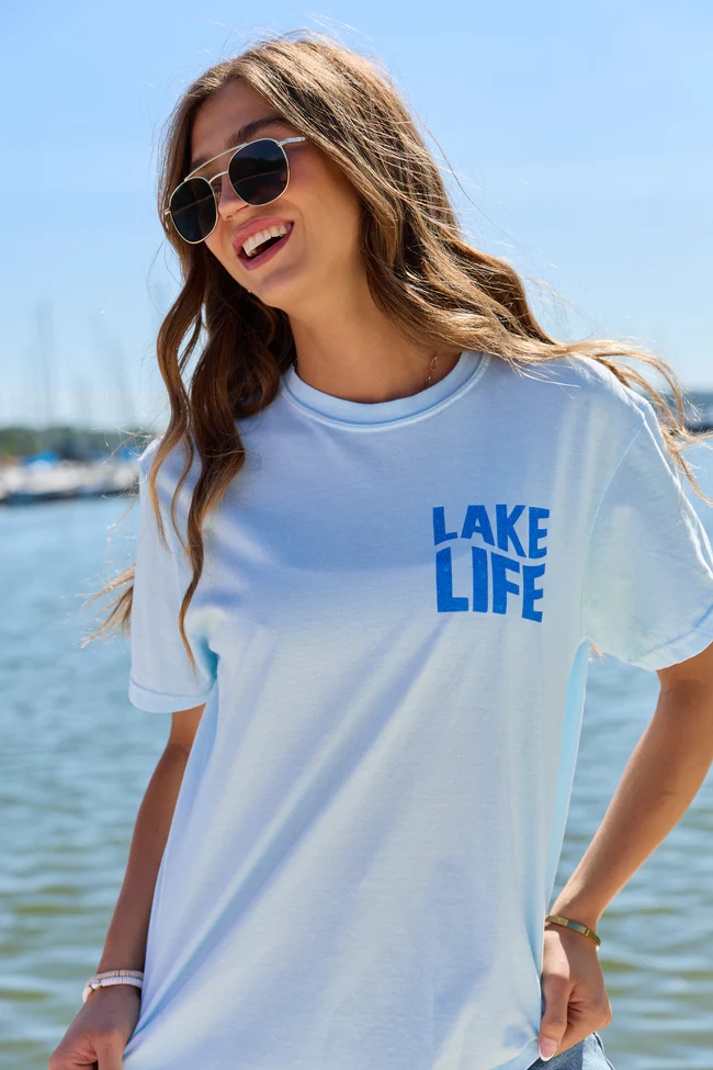 Lake Life Light Blue Graphic Tee - Image 3