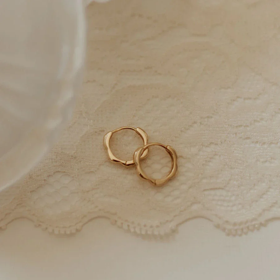 Lola Floral Hoop Earrings - Image 2