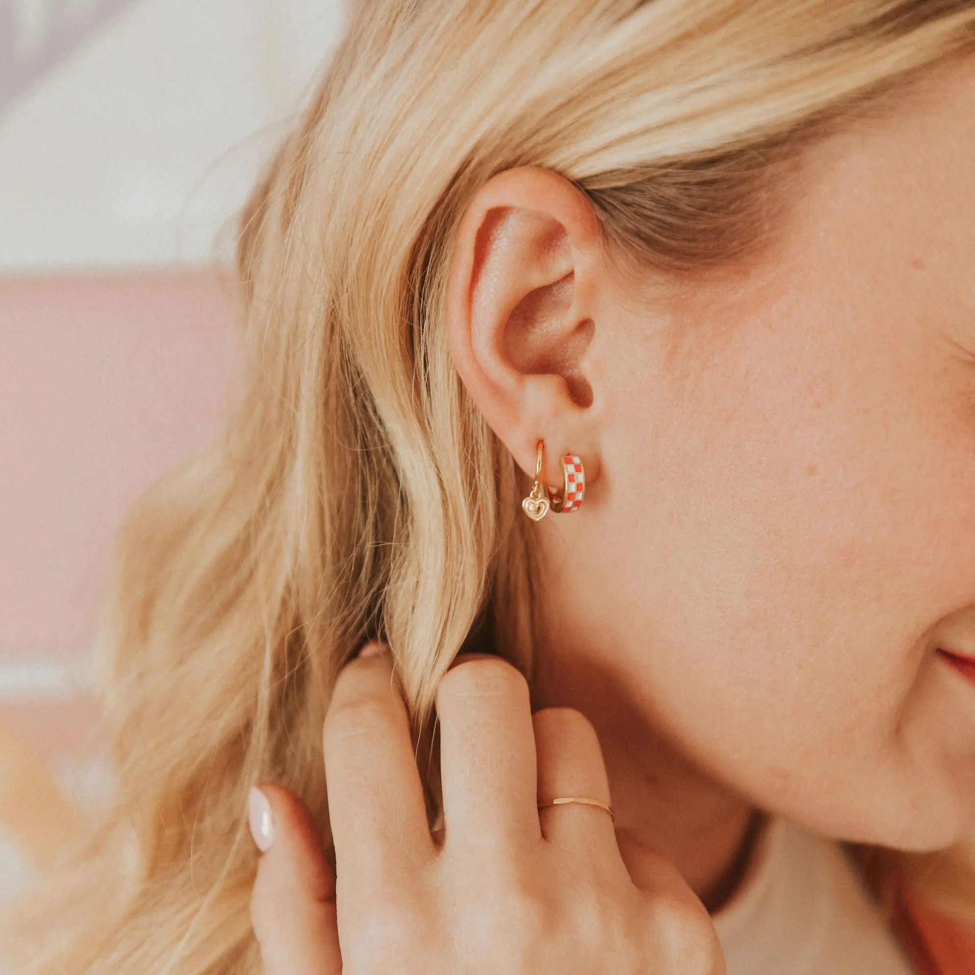 Lovestruck Heart Hoop Earrings - Image 5