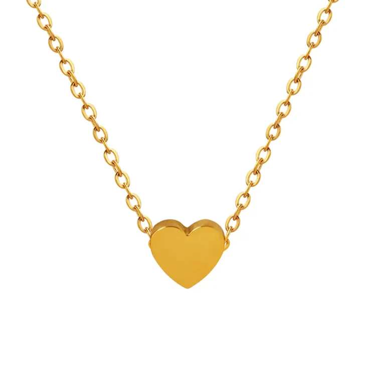 Mini Heart Gold Necklace - Image 2