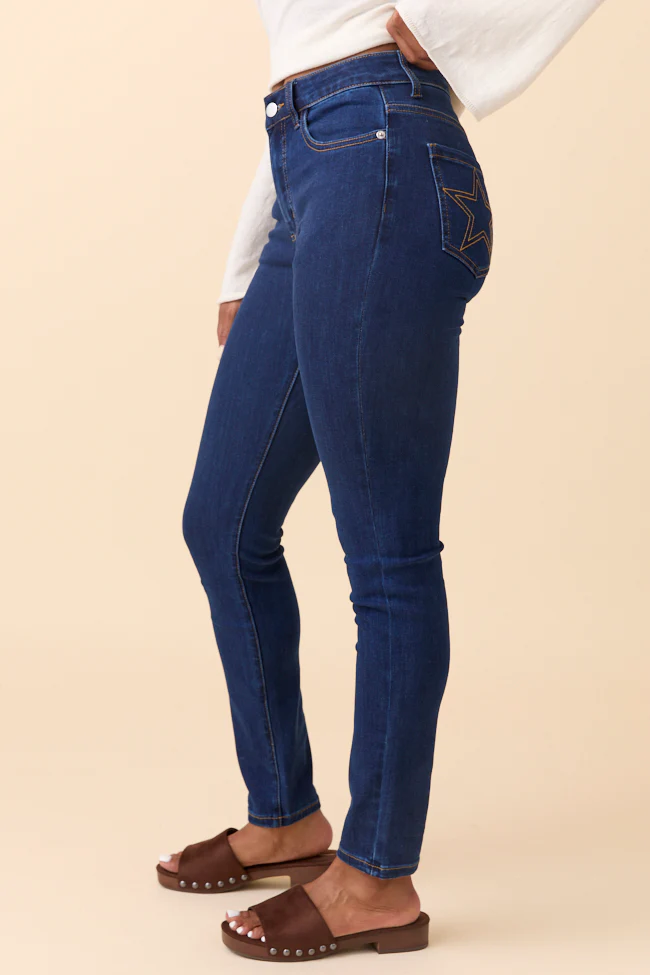 My Favorite Dark Wash Star Stitch Jeans FINAL SALE - Image 3