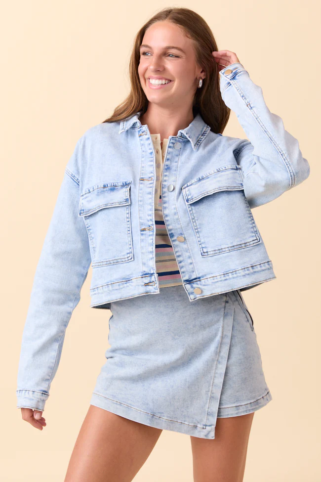 My Favorite Light Wash Denim Jacket FINAL SALE - Image 2