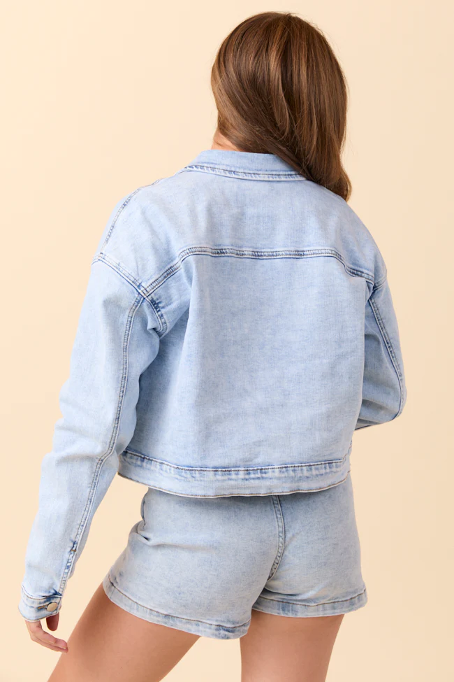 My Favorite Light Wash Denim Jacket FINAL SALE - Image 5