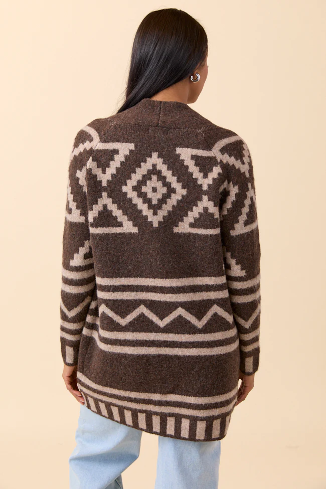 Phoenix Brown Southwestern Long Cardigan FINAL SALE - Image 7