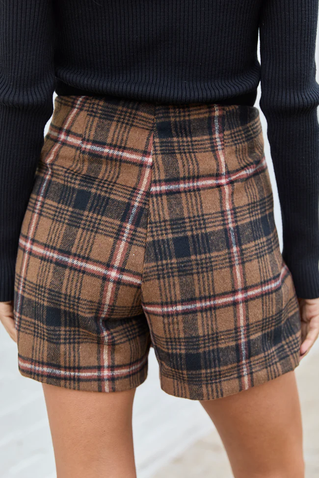 Remy Brown Plaid Skort FINAL SALE - Image 4