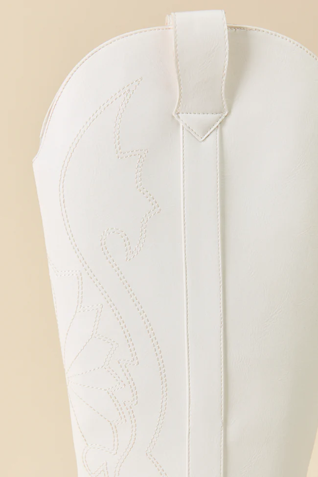Shania White Cowboy Boots - Image 4