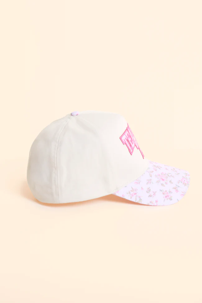 Teacher Pink Floral Trucker Hat FINAL SALE - Image 4