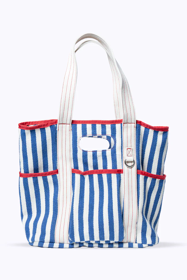 Ty Blue Varsity Stripe Tote - Image 3