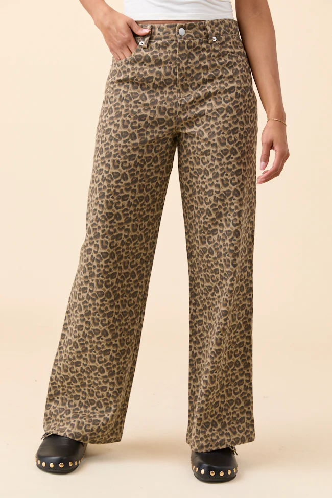 Wild Things Leopard Wide Leg Pants SALE - Image 7