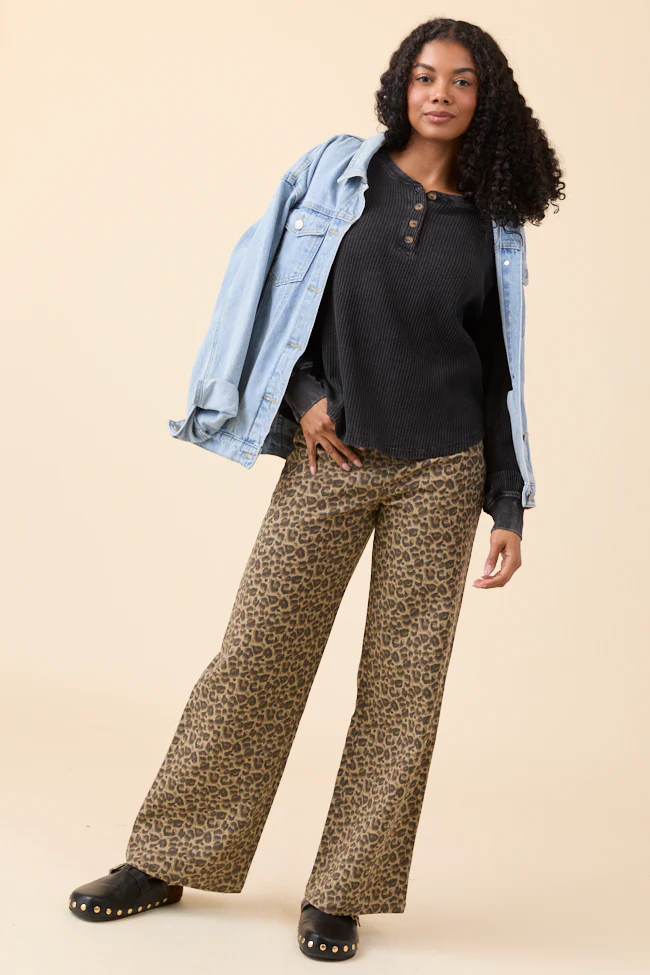 Wild Things Leopard Wide Leg Pants SALE - Image 8